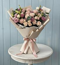 Букет цветов из:  Розы и Лизиантусы #REPLACE_PRED# Железнодорожном Иркутской области