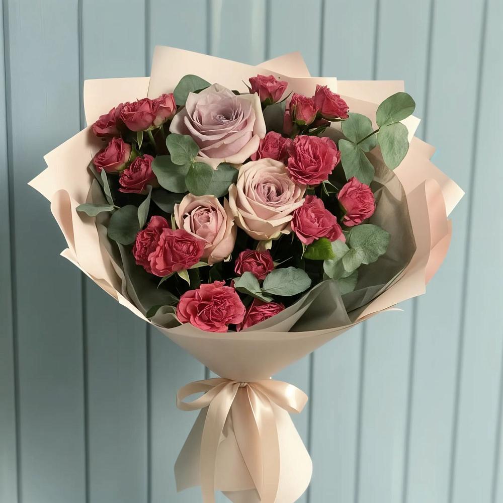 Букет цветов из: Гвоздики и Розы в Железнодорожном Иркутской области
