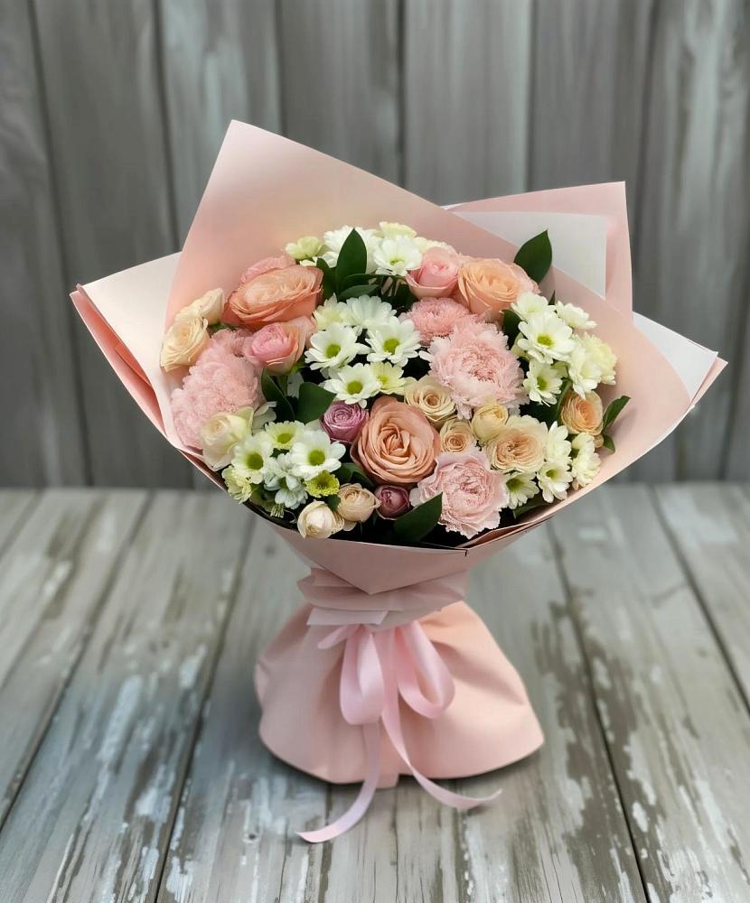 Букет цветов из: Гвоздики, Розы и Хризантемы в Железнодорожном Иркутской области