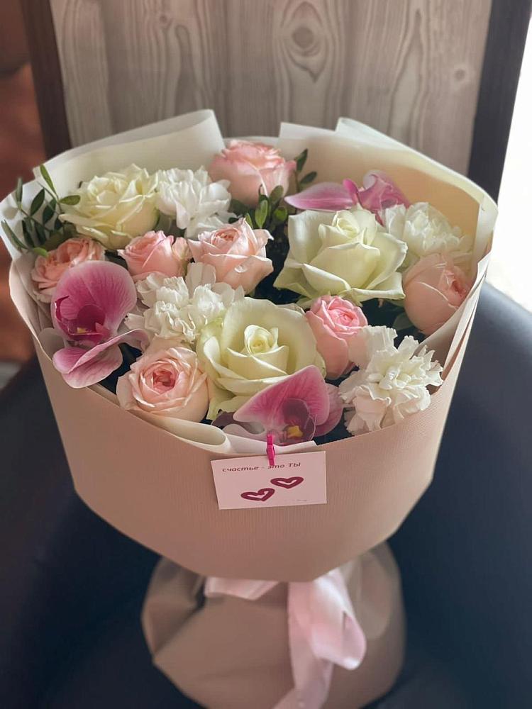 Букет цветов из: Орхидеи, Розы и Гвоздики в Железнодорожном Иркутской области