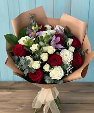 Букет цветов из:  Розы и Альстромерии в Железнодорожном Иркутской области