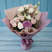 Букет цветов из:  Розы и Лизиантусы #REPLACE_PRED# Железнодорожном Иркутской области
