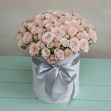 Цветочная композиция из Розы в шляпной коробке #REPLACE_PRED# Железнодорожном Иркутской области