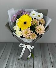 Букет цветов из:  Розы, Герберы и Хризантемы в Железнодорожном Иркутской области