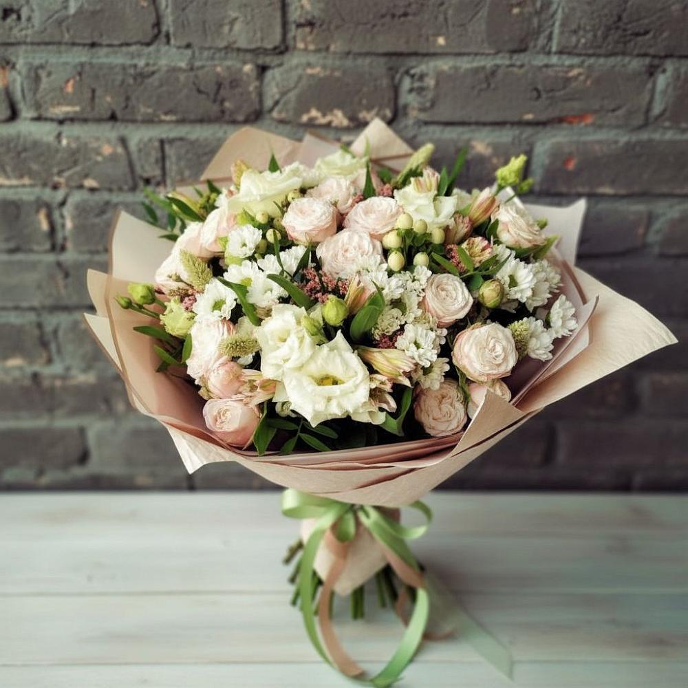 Букет цветов из: Альстромерии, Розы и Хризантемы в Железнодорожном Иркутской области