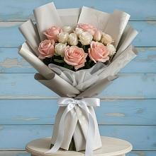 Букет цветов из:  Розы #REPLACE_PRED# Железнодорожном Иркутской области