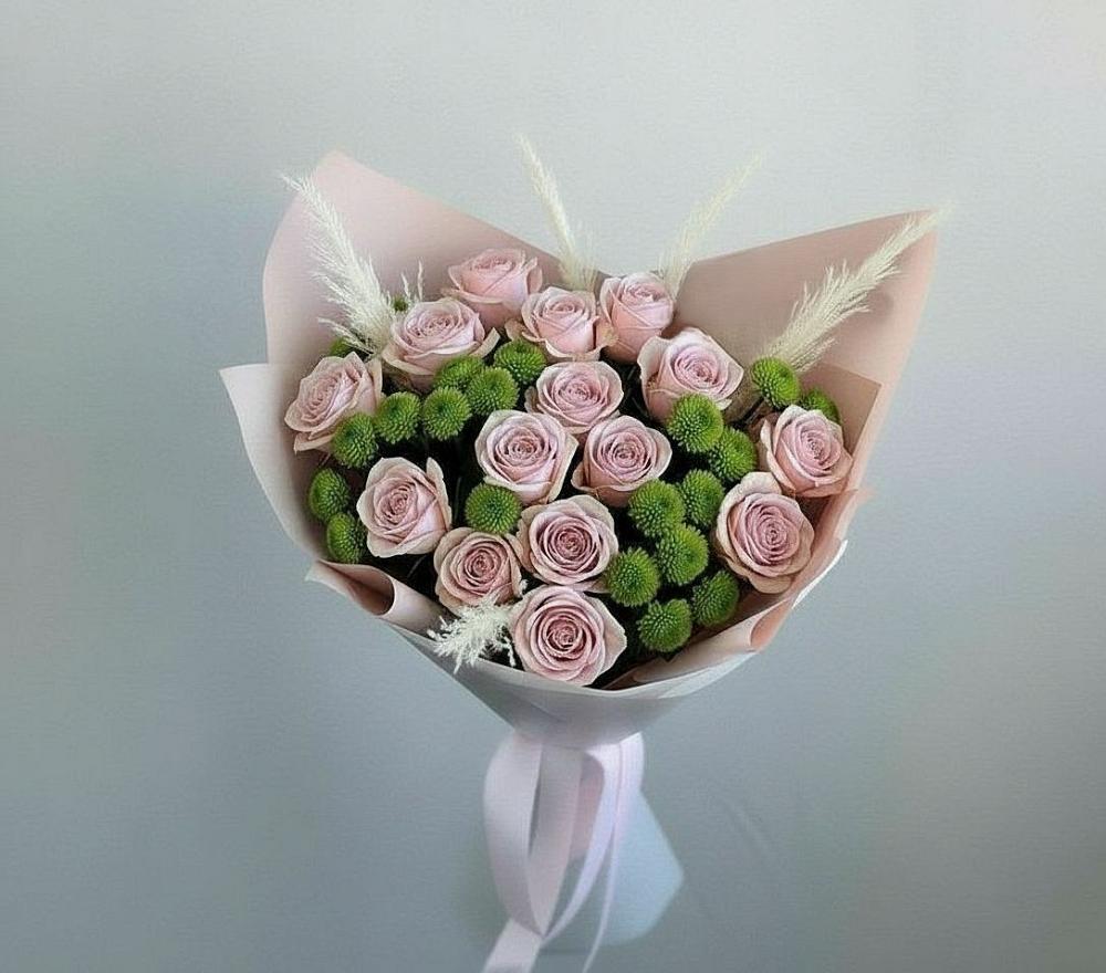 Букет цветов из: Розы и Хризантемы в Железнодорожном Иркутской области