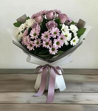 Букет цветов из:  Хризантемы и Розы в Железнодорожном Иркутской области