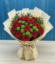 Букет цветов из:  Розы и Хризантемы в Железнодорожном Иркутской области