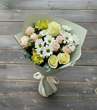 Букет цветов из:  Альстромерии, Розы и Хризантемы в Железнодорожном Иркутской области